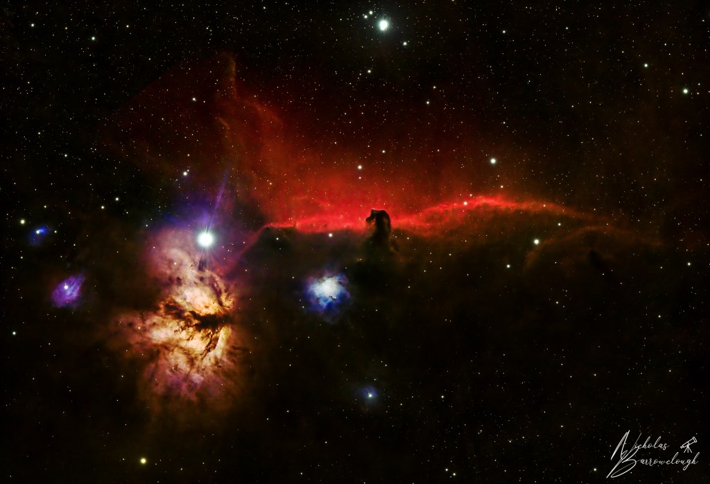 Horsehead Nebula with added Hydrogen Alpha